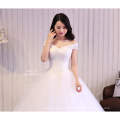 Korean Fancy bride dress Off Shoulder Heavy Beaded wedding dress bridal gowns